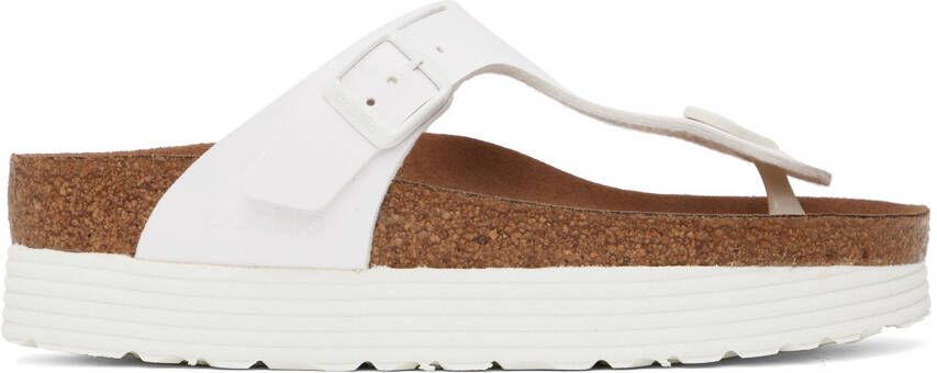 Birkenstock White Papillio Gizeh Platform Sandals - Picture 5