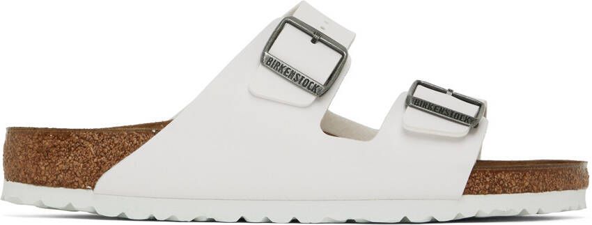 Birkenstock White Regular Arizona Sandals - Picture 6