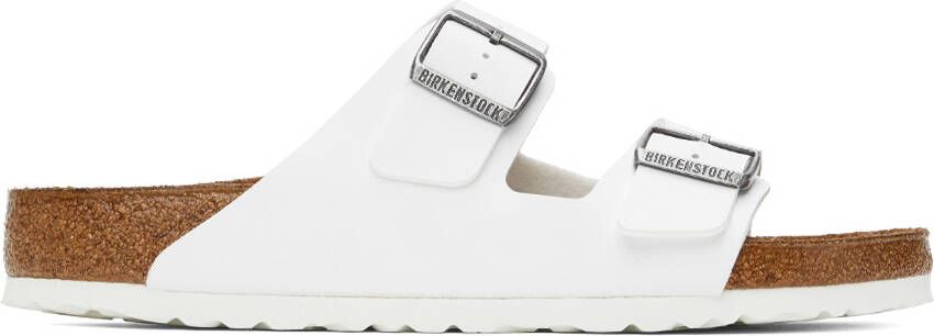 Birkenstock White Regular Soft Footbed Arizona Sandals - Picture 5