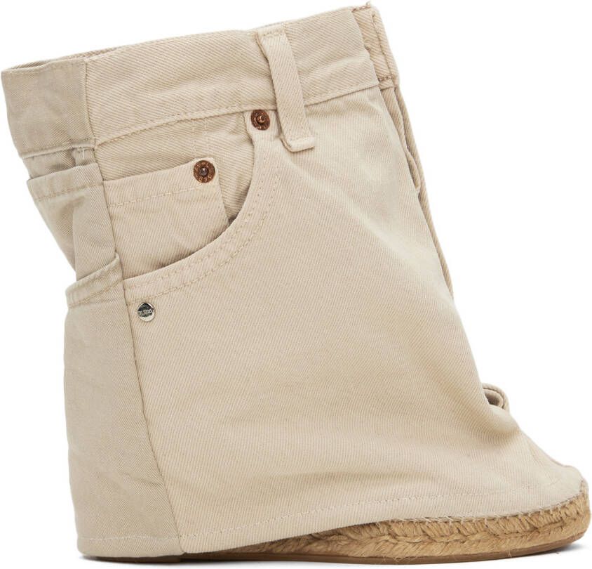 Bless Beige Jeansheels Wedge Heels - Picture 5