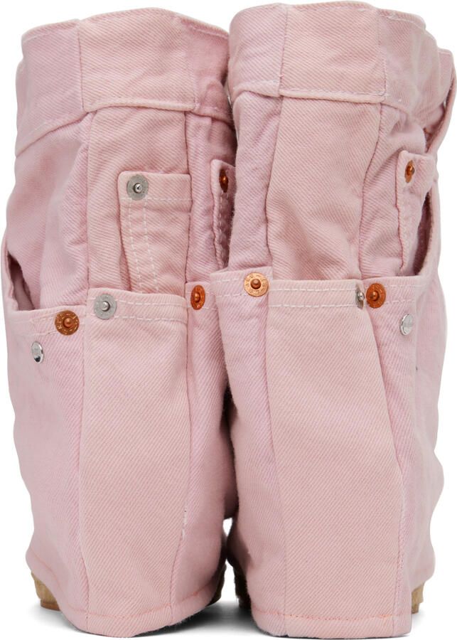 Bless SSENSE Exclusive Pink Jeansheels Wedge Heels - Picture 3