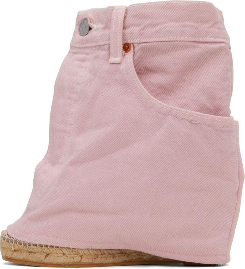 Bless SSENSE Exclusive Pink Jeansheels Wedge Heels - Picture 2