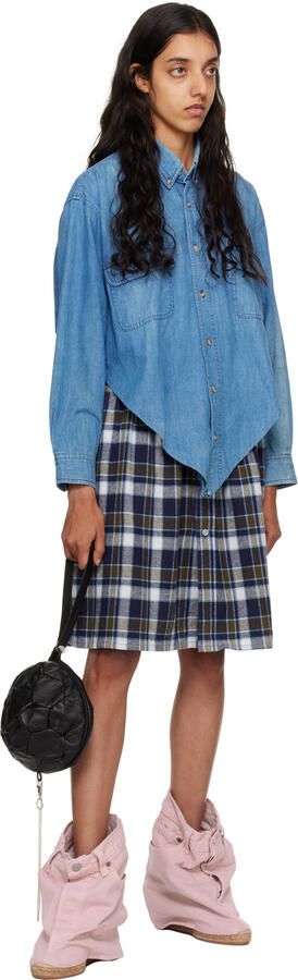 Bless SSENSE Exclusive Pink Jeansheels Wedge Heels - Picture 4