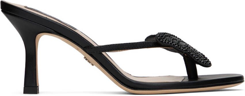 Blumarine Black Butterfly Thong Sandals - Picture 5