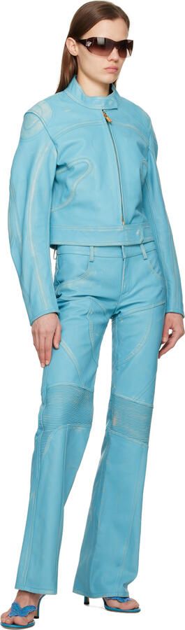 Blumarine Blue Butterfly Heeled Sandals - Picture 4