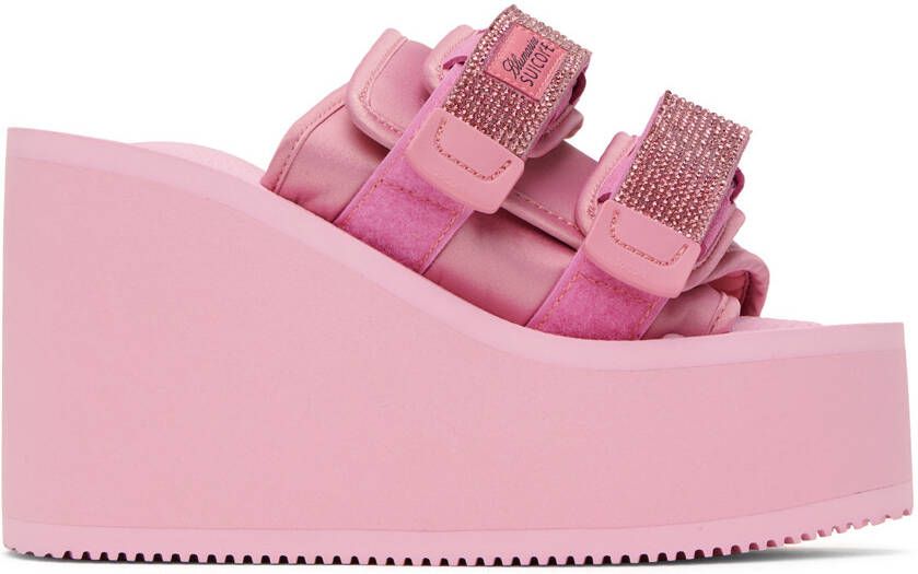Blumarine Pink Suicoke Edition MOTO-Cab Heeled Sandals - Picture 4
