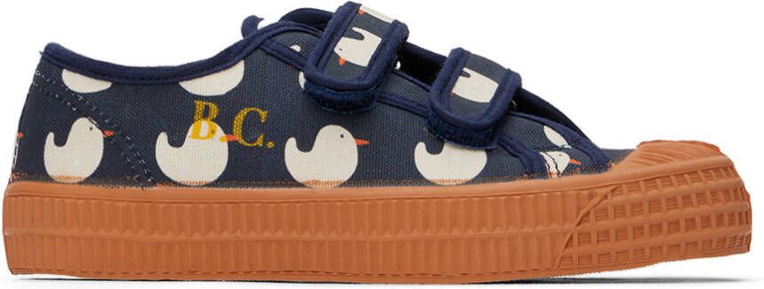Bobo Choses Kids Navy Rubber Duck All Over Sneakers - Picture 4