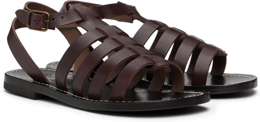 Bonpoint Kids Brown Frama Sandals - Picture 2