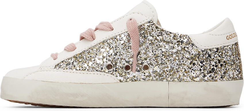 Bonpoint Kids Silver & White Golden Goose Edition Golstar Sneakers - Picture 3