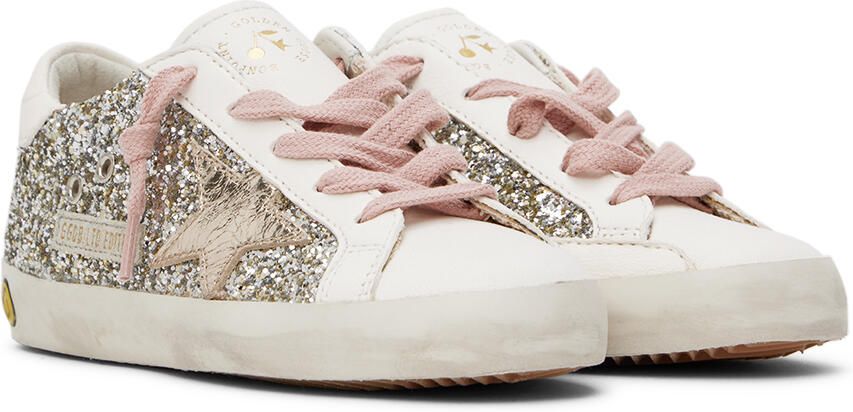 Bonpoint Kids Silver & White Golden Goose Edition Golstar Sneakers - Picture 2