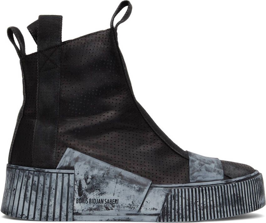 Boris Bidjan Saberi Black Bamba 3.1 High Top Sneakers - Picture 5