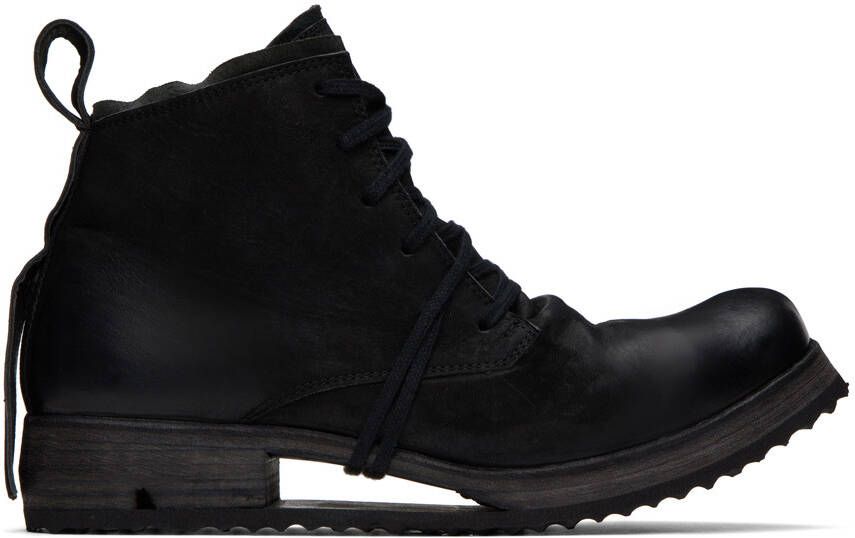 Boris Bidjan Saberi Black 'Boot4' Boots - Picture 4