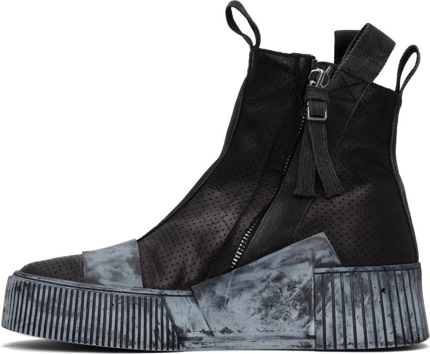 Boris Bidjan Saberi Black Bamba 3.1 High Top Sneakers - Picture 3