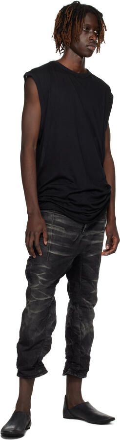 Boris Bidjan Saberi Black 'Slipper 1' Slippers - Picture 4