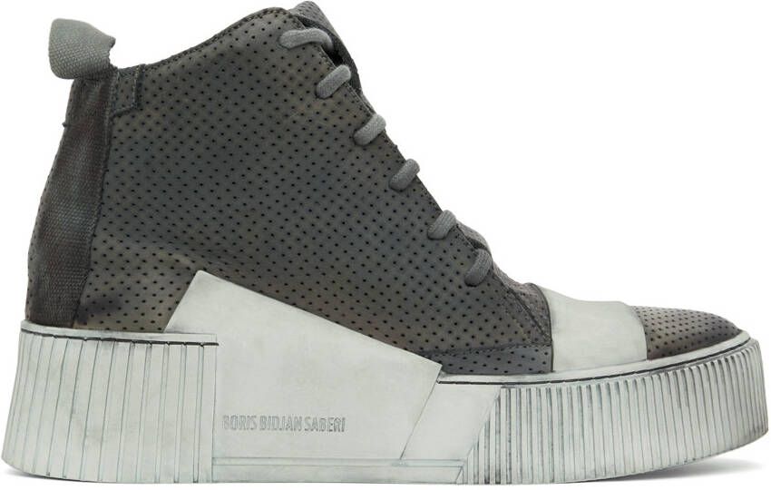 Boris Bidjan Saberi Grey Bamba 1.1 High Top Sneakers