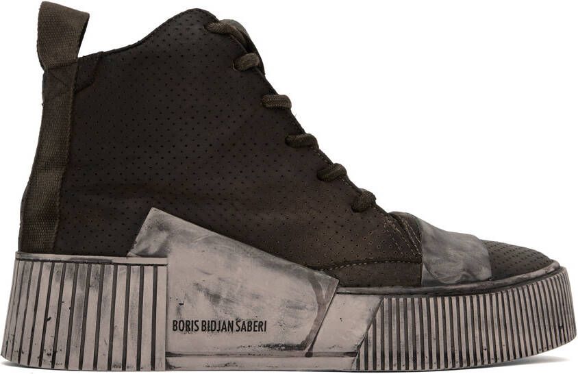 Boris Bidjan Saberi Khaki Bamba 1.1 Sneakers - Picture 5