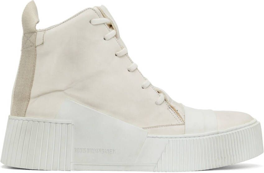 Boris Bidjan Saberi Off-White High Bamba 1.1 Sneakers - Picture 5