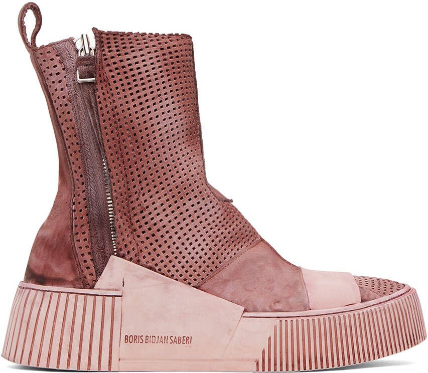 Boris Bidjan Saberi Pink Bamba 5 Sneakers - Picture 5
