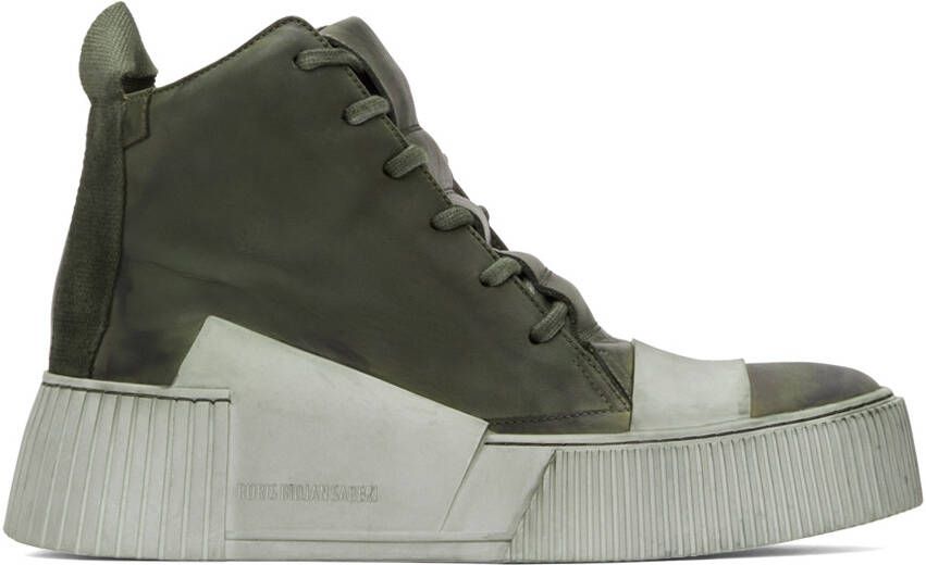 Boris Bidjan Saberi SSENSE Exclusive Khaki Bamba 1.1 Sneakers - Picture 5