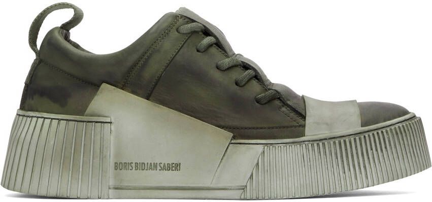 Boris Bidjan Saberi SSENSE Exclusive Khaki Bamba 2.1 Sneakers - Picture 5