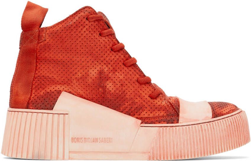 Boris Bidjan Saberi SSENSE Exclusive Red Bamba 1.1 Sneakers - Picture 5