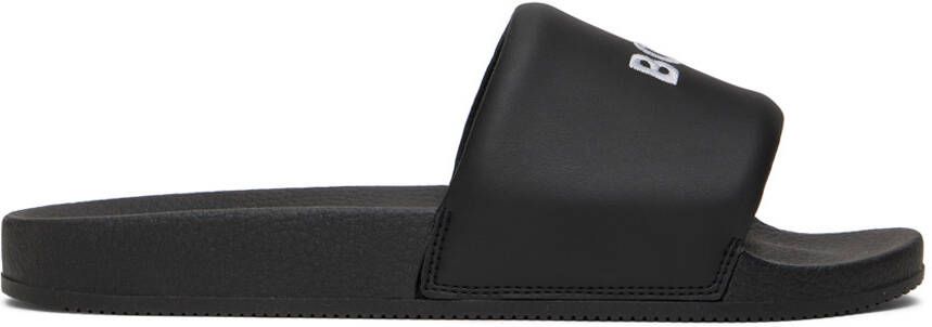 BOSS Black Embroidered Slides - Picture 5