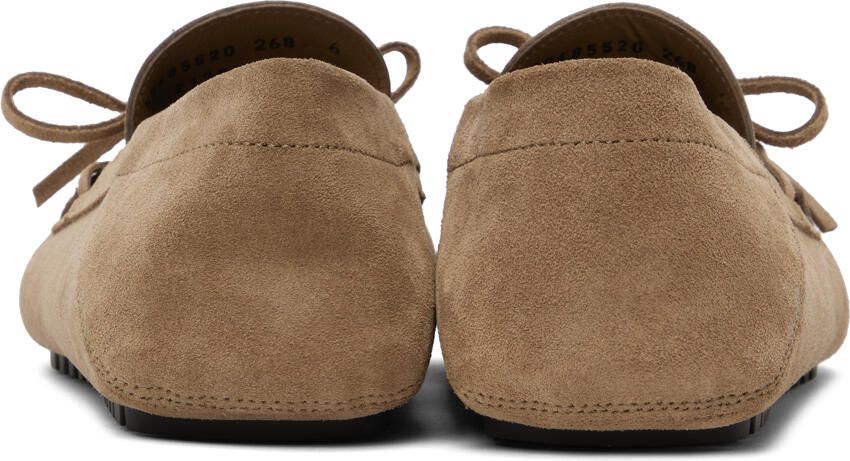 BOSS Beige Knotted Trim Loafers