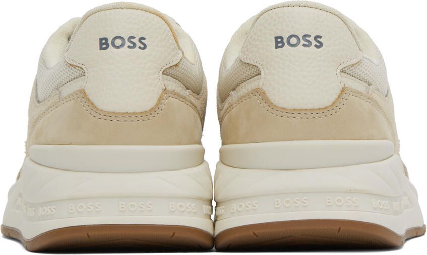 BOSS Beige Paneled Sneakers