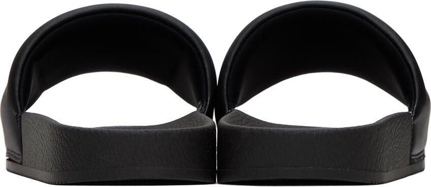 BOSS Black Embroidered Slides