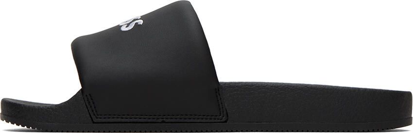 BOSS Black Embroidered Slides - Picture 3