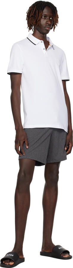 BOSS Black Embroidered Slides - Picture 4