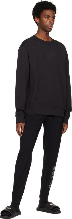 BOSS Black Embroidered Slides - Picture 3