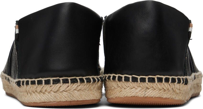 BOSS Black Leather Espadrilles