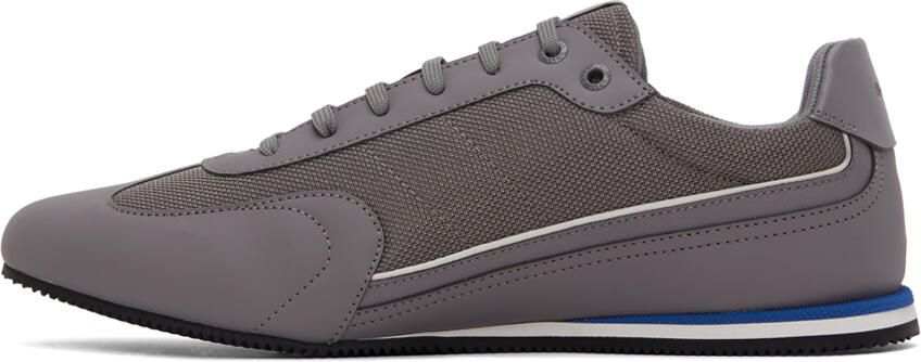 BOSS Gray Paneled Sneakers - Picture 4