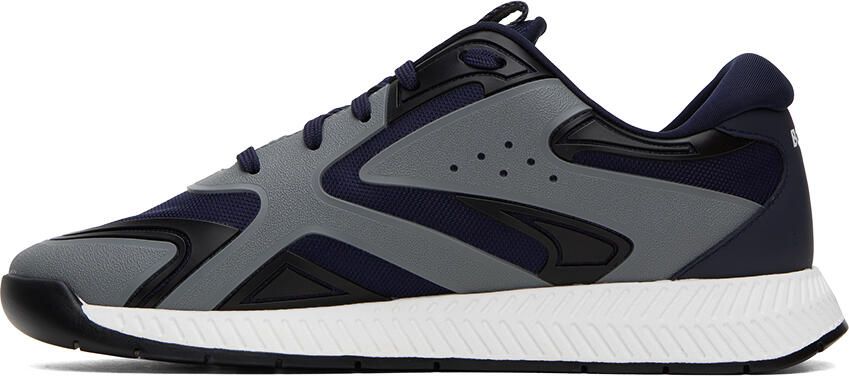 BOSS Navy & Gray Thermo-Bonded Sneakers - Picture 3