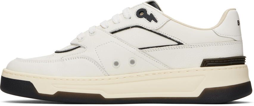 BOSS White & Black Leather Sneakers - Picture 3