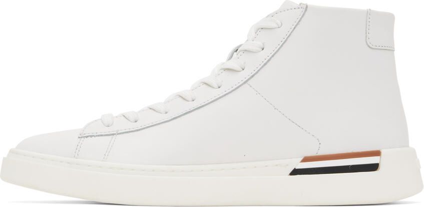 BOSS White Logo High-Top Sneakers - Picture 3