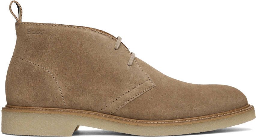BOSS Tan Suede Desert Boots - Picture 4