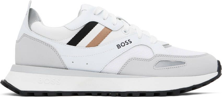 BOSS White Jonah Runn Sneakers - Picture 5