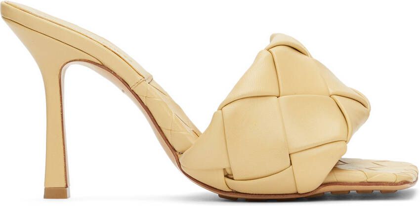 Bottega Veneta Beige Intrecciato The Lido Heeled Sandals - Picture 5