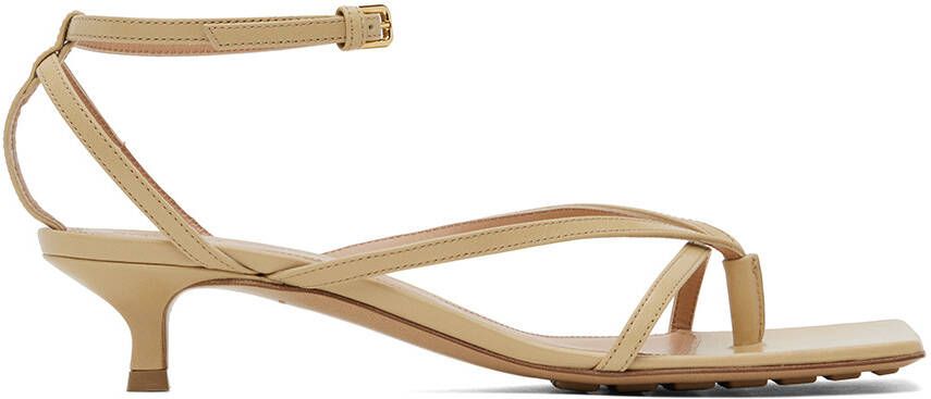 Bottega Veneta Beige Lounge Sandals - Picture 4