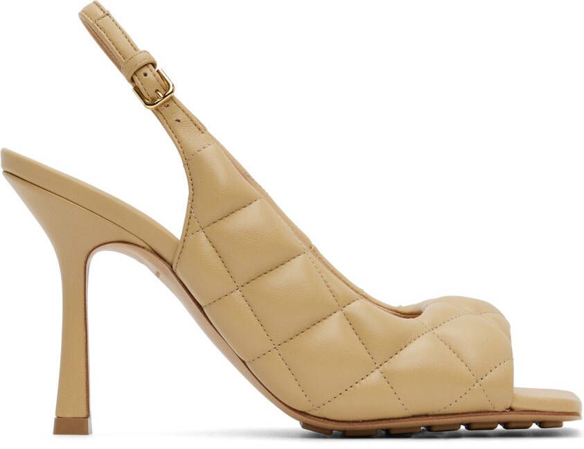 Bottega Veneta Beige Padded Heeled Sandal