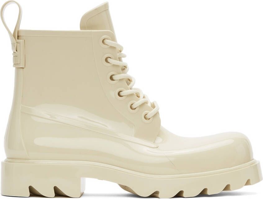 Bottega Veneta Beige Stride Ankle Boots - Picture 5