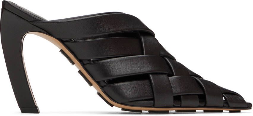 Bottega Veneta Black Alfie Mules