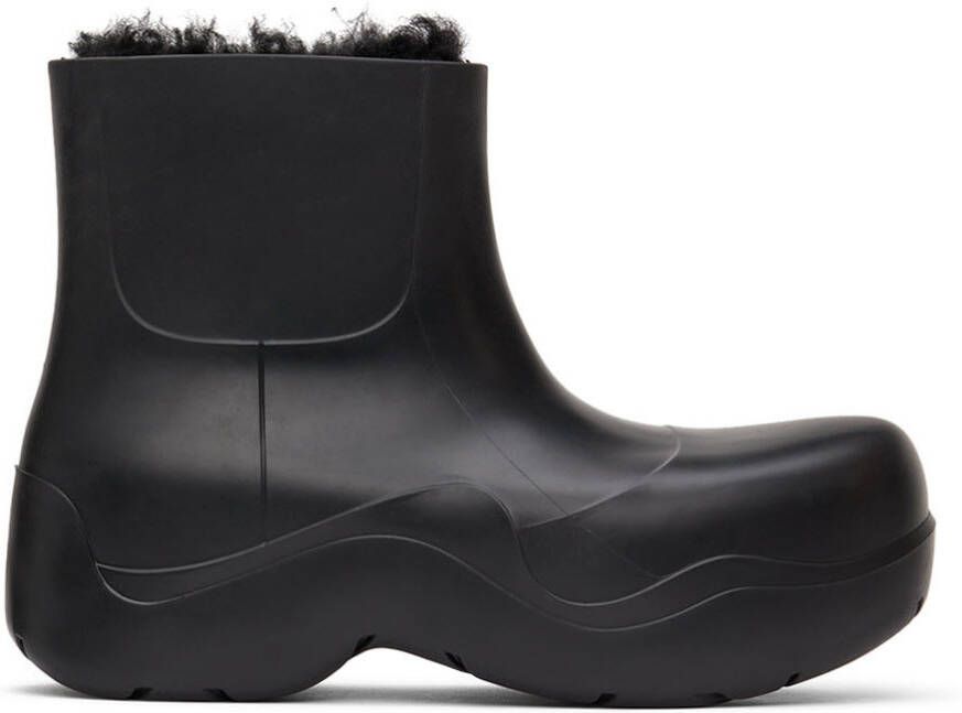Bottega Veneta Black Cozy Puddle Chelsea Boots - Picture 2