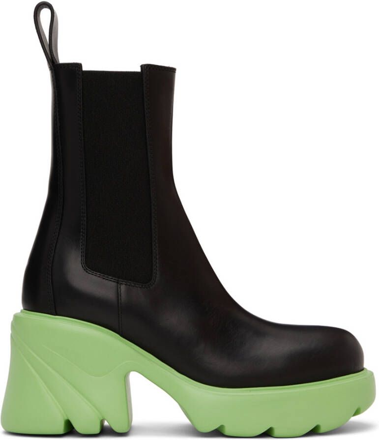 Bottega Veneta Black Flash Chelsea Boots - Picture 2