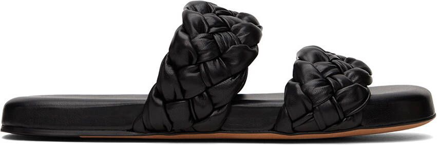 Bottega Veneta Black Foulard Mules - Picture 4