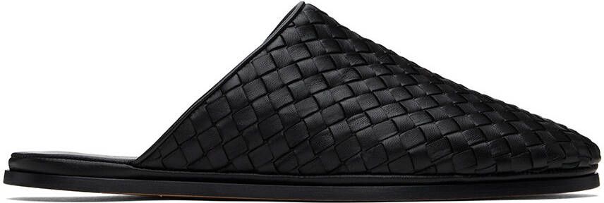 Bottega Veneta Black Intrecciato Slippers - Picture 5
