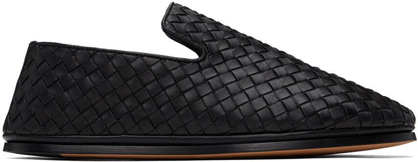 Bottega Veneta Black Intrecciato Slippers - Picture 5