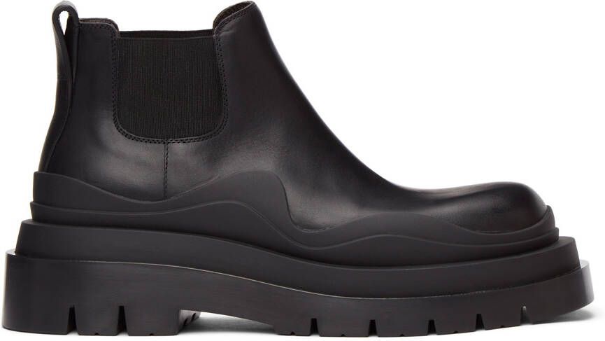 Bottega Veneta Black Low 'The Tire' Chelsea Boots - Picture 2
